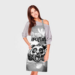 Фартук кулинарный Skillet рок панда на светлом фоне, цвет: 3D-принт — фото 2