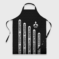 Фартук кулинарный Mitsubishi - black and white, цвет: 3D-принт