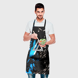 Фартук кулинарный Linkin park холодные краски, цвет: 3D-принт — фото 2