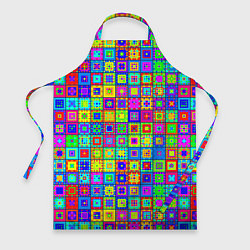 Фартук кулинарный Узор из разноцветных квадратов, цвет: 3D-принт