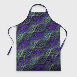 Фартук кулинарный Фиолетово-зеленые ромбики, цвет: 3D-принт