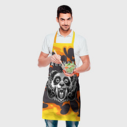 Фартук кулинарный Paramore рок панда и огонь, цвет: 3D-принт — фото 2
