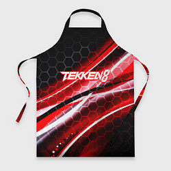 Фартук кулинарный Tekken 8 огненное лого файтинг, цвет: 3D-принт