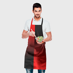 Фартук кулинарный Манчестер Юнайтед градиент спорт, цвет: 3D-принт — фото 2
