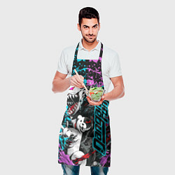 Фартук кулинарный Monokuma - fan art, цвет: 3D-принт — фото 2