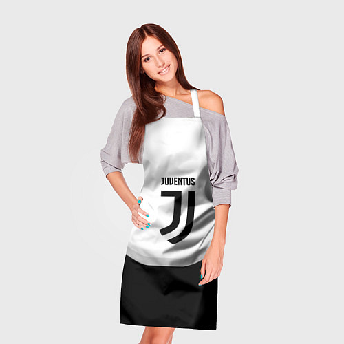 Фартук Juventus black geometry sport / 3D-принт – фото 3