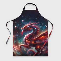 Фартук кулинарный Красный космический дракон, цвет: 3D-принт