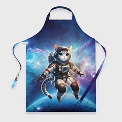Фартук кулинарный Кот космонавт в космосе, цвет: 3D-принт