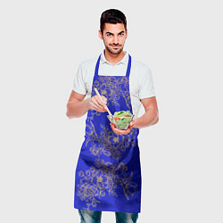 Фартук кулинарный Узоры на синем, цвет: 3D-принт — фото 2