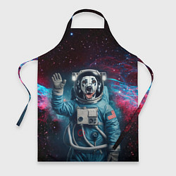 Фартук кулинарный Далматинец бравый космонавт - нейросеть, цвет: 3D-принт