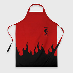 Фартук кулинарный NBA огонь спорт текстура, цвет: 3D-принт