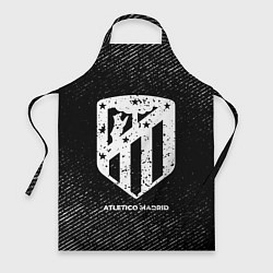 Фартук кулинарный Atletico Madrid с потертостями на темном фоне, цвет: 3D-принт
