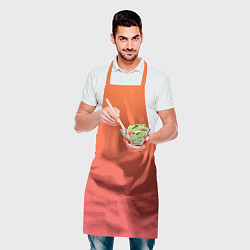 Фартук кулинарный Градиент оранжево-розовый, цвет: 3D-принт — фото 2