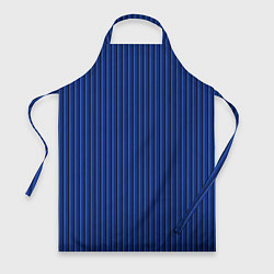 Фартук кулинарный Синий в вертикальную полоску, цвет: 3D-принт