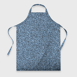 Фартук кулинарный Голубой с чёрным мелкая мозаика, цвет: 3D-принт