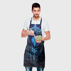 Фартук кулинарный Магическая синяя абстракция, цвет: 3D-принт — фото 2