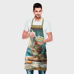 Фартук кулинарный Крыса шеф повар на кухне, цвет: 3D-принт — фото 2