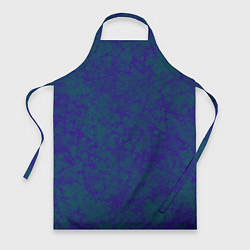 Фартук кулинарный Камуфляж синий с зелеными пятнами, цвет: 3D-принт