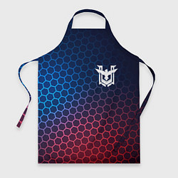 Фартук кулинарный Free Fire неоновые соты, цвет: 3D-принт
