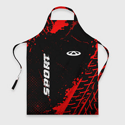 Фартук кулинарный Chery red sport tires, цвет: 3D-принт