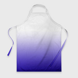 Фартук кулинарный Градиент белый ультрамарин, цвет: 3D-принт