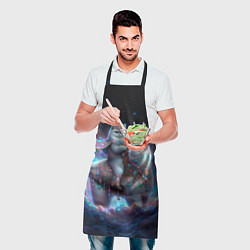 Фартук кулинарный Персидский кот верхом на альпаке, цвет: 3D-принт — фото 2