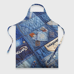 Фартук кулинарный Vanguard jeans patchwork - ai art, цвет: 3D-принт