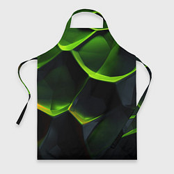 Фартук кулинарный Green neon abstract geometry, цвет: 3D-принт