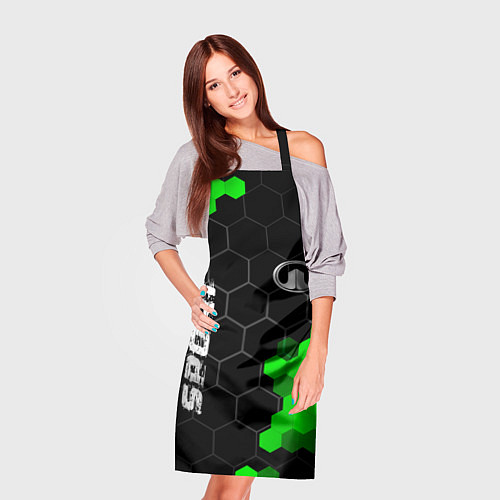 Фартук Great Wall green sport hexagon / 3D-принт – фото 3