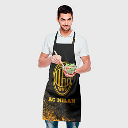 Фартук кулинарный AC Milan - gold gradient, цвет: 3D-принт — фото 2