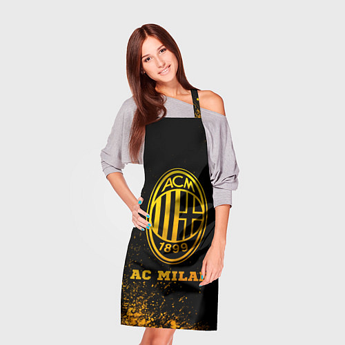 Фартук AC Milan - gold gradient / 3D-принт – фото 3