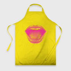 Фартук кулинарный Абстрактные ретро губы, цвет: 3D-принт