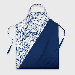 Фартук кулинарный Сине-белый пополам, цвет: 3D-принт