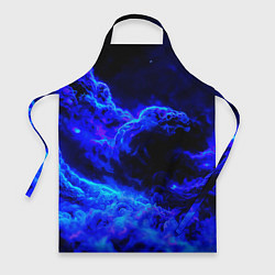 Фартук кулинарный Синий густой дым - inferno blue, цвет: 3D-принт
