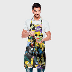 Фартук кулинарный Персонажи Симпсонов, цвет: 3D-принт — фото 2
