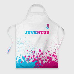 Фартук кулинарный Juventus neon gradient style посередине, цвет: 3D-принт
