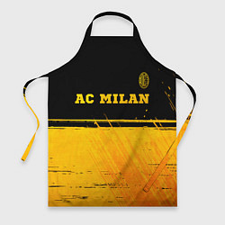 Фартук кулинарный AC Milan - gold gradient посередине, цвет: 3D-принт