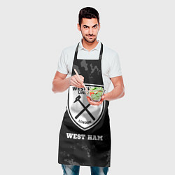 Фартук кулинарный West Ham sport на темном фоне, цвет: 3D-принт — фото 2
