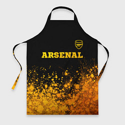 Фартук кулинарный Arsenal - gold gradient посередине, цвет: 3D-принт