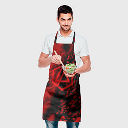 Фартук кулинарный Linkin park red logo, цвет: 3D-принт — фото 2