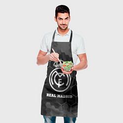 Фартук кулинарный Real Madrid sport на темном фоне, цвет: 3D-принт — фото 2
