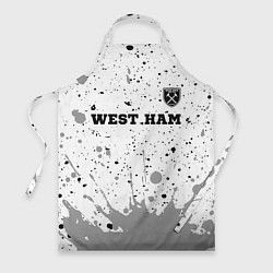 Фартук кулинарный West Ham sport на светлом фоне посередине, цвет: 3D-принт