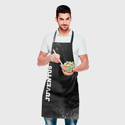 Фартук кулинарный Juventus sport на темном фоне вертикально, цвет: 3D-принт — фото 2