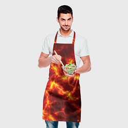 Фартук кулинарный Текстура огня, цвет: 3D-принт — фото 2