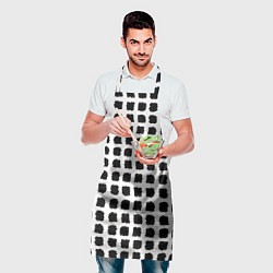 Фартук кулинарный Лаконичные мазки квадраты, цвет: 3D-принт — фото 2