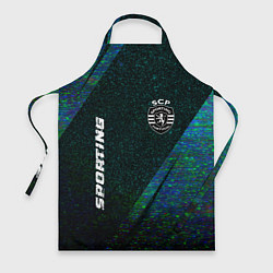 Фартук кулинарный Sporting glitch blue, цвет: 3D-принт