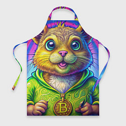 Фартук кулинарный Хомяк и биткоин, цвет: 3D-принт