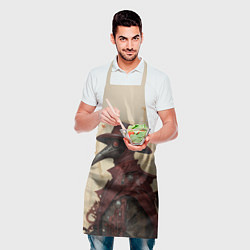 Фартук кулинарный Чумной доктор в бардовых одеяниях, цвет: 3D-принт — фото 2