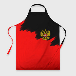 Фартук кулинарный Россия красные краски, цвет: 3D-принт