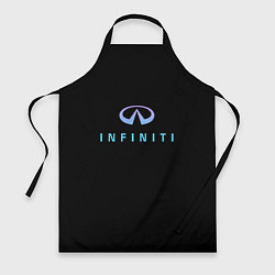 Фартук кулинарный Infiniti logo neon, цвет: 3D-принт